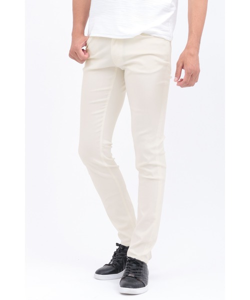 HIGH STREET(ハイストリート)の「HIGH STREET∴ハイテンションへリンボンスリム5ポケットパンツ(その他パンツ・メンズ・ホワイト/グレー系その他/ブラック・S/M/L/LL)」の2枚目の写真