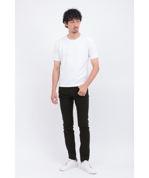 HIGH STREET(ハイストリート)の「HIGH STREET∴ハイテンションへリンボンスリム5ポケットパンツ(その他パンツ・メンズ・ホワイト/グレー系その他/ブラック・S/M/L/LL)」の14枚目の写真