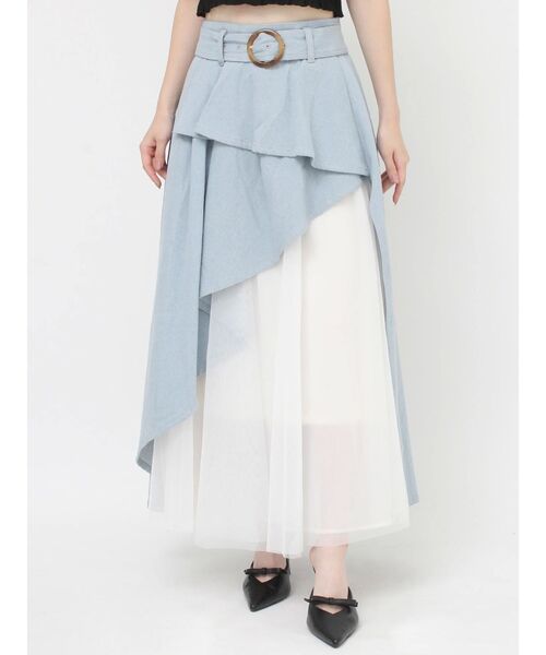 RESEXXY（リゼクシー）の「チュールボリュームスカート（スカート・レディース・インディゴブルー/ライトブルー/ブラック・FREE）」の22枚目の写真