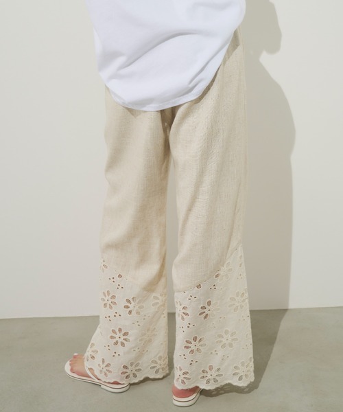 Unitage(ユニテージ)の「フラワーレース切り替えパンツ(その他パンツ・レディース・アイボリー・FREE)」の9枚目の写真