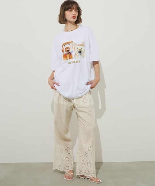 Unitage(ユニテージ)の「フラワーレース切り替えパンツ(その他パンツ・レディース・アイボリー・FREE)」の12枚目の写真