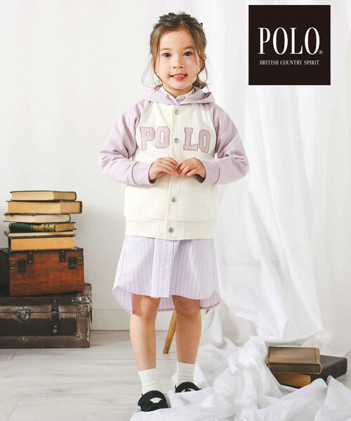 SLAP SLIP（スラップスリップ）の「【POLO BCS(ポロ・ビーシーエス)×SLAP SLIPコラボ】フード付きロゴ刺しゅうパーカー(80~130cm)（パーカー・キッズ・ピンク/ブルー・110cm/80ｃｍ/130cm/120cm/100cm/90cm）」の18枚目の写真