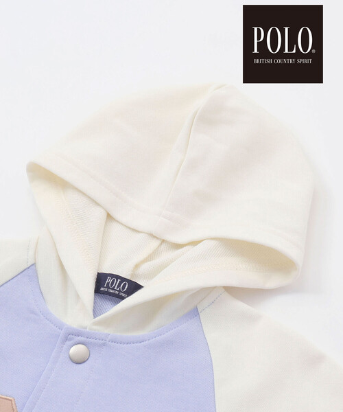 SLAP SLIP（スラップスリップ）の「【POLO BCS(ポロ・ビーシーエス)×SLAP SLIPコラボ】フード付きロゴ刺しゅうパーカー(80~130cm)（パーカー・キッズ・ピンク/ブルー・110cm/80ｃｍ/130cm/120cm/100cm/90cm）」の9枚目の写真