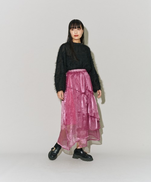 terrace(テラス)の「フェザートッププルオーバー(Tシャツ/カットソー・レディース・アイボリー/ブラック/オフホワイト/グレー・MEDIUM)」の19枚目の写真