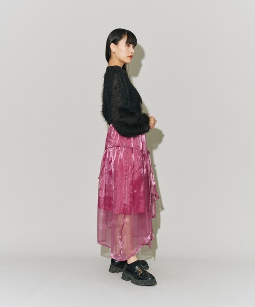 terrace(テラス)の「フェザートッププルオーバー(Tシャツ/カットソー・レディース・アイボリー/ブラック/オフホワイト/グレー・MEDIUM)」の22枚目の写真