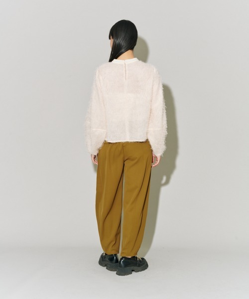 terrace(テラス)の「フェザートッププルオーバー(Tシャツ/カットソー・レディース・アイボリー/ブラック/オフホワイト/グレー・MEDIUM)」の17枚目の写真