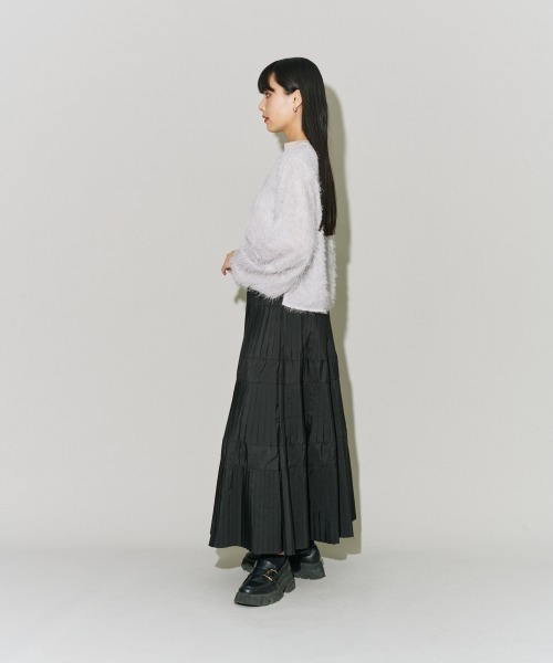 terrace(テラス)の「フェザートッププルオーバー(Tシャツ/カットソー・レディース・アイボリー/ブラック/オフホワイト/グレー・MEDIUM)」の8枚目の写真
