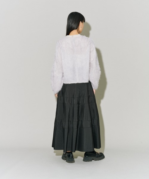 terrace(テラス)の「フェザートッププルオーバー(Tシャツ/カットソー・レディース・アイボリー/ブラック/オフホワイト/グレー・MEDIUM)」の9枚目の写真