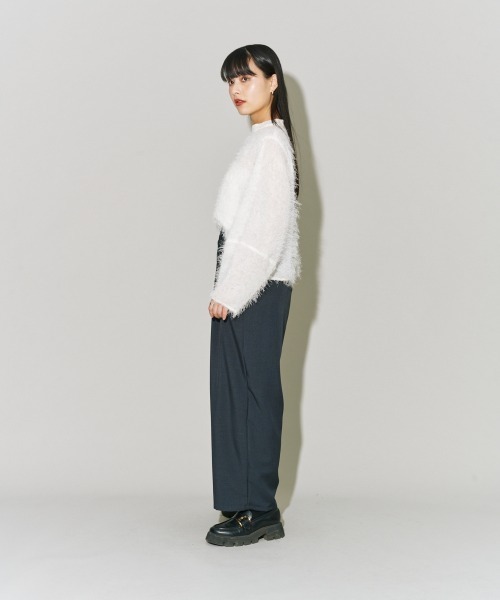 terrace(テラス)の「フェザートッププルオーバー(Tシャツ/カットソー・レディース・アイボリー/ブラック/オフホワイト/グレー・MEDIUM)」の12枚目の写真