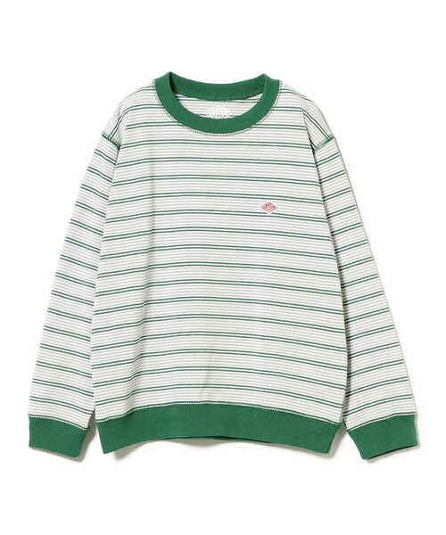 DANTON（ダントン）の「DANTON / KIDS' LONG SLEEVE SWEAT T-SHIRT STRIPE（105～135cm）（スウェット・キッズ・グリーン・135/125/115/105）」の5枚目の写真