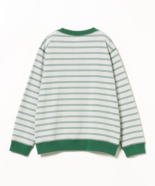 DANTON（ダントン）の「DANTON / KIDS' LONG SLEEVE SWEAT T-SHIRT STRIPE（105～135cm）（スウェット・キッズ・グリーン・135/125/115/105）」の2枚目の写真