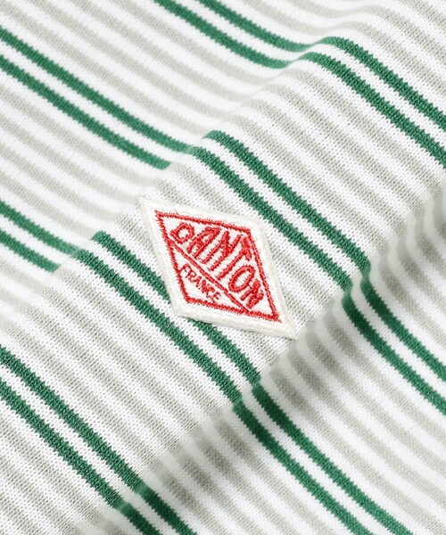 DANTON（ダントン）の「DANTON / KIDS' LONG SLEEVE SWEAT T-SHIRT STRIPE（105～135cm）（スウェット・キッズ・グリーン・135/125/115/105）」の3枚目の写真