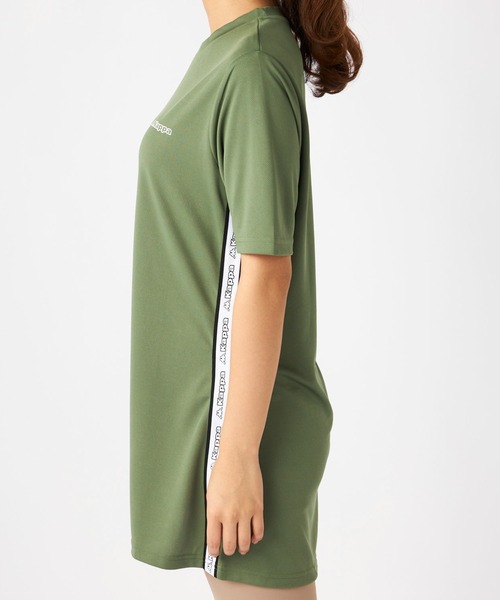 Kappa(カッパ)の「テープワークチュニックTシャツ(Tシャツ/カットソー・レディース・ネイビー/ブラック/カーキ・MEDIUM/LARGE/X-LARGE)」の10枚目の写真