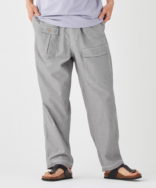 KRIFF MAYER（クリフメイヤー）の「シャンブレーミリタリーパンツ（カーゴパンツ・メンズ・カーキ/ライトブルー/グレー/ベージュ・SMALL/MEDIUM/X-LARGE/LARGE）」の2枚目の写真