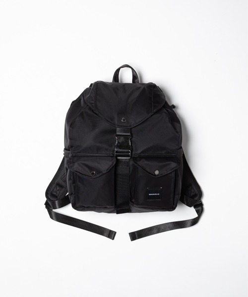 MAKAVELIC(マキャベリック)の「Grace Double Pocket 2 Backpack(バックパック/リュック・メンズ・ブラック・ONESIZE)」の1枚目の写真