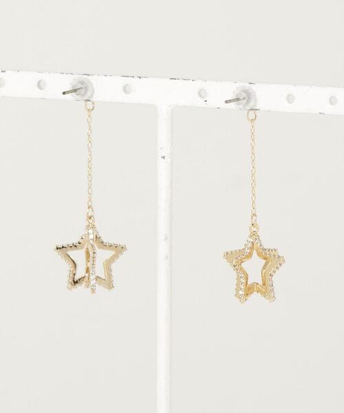 Zoule(ゾーラ)の「Zoule ゾーラ:Luminousシリーズ ornament star スター 星 ピアス(ピアス(両耳用)・レディース・ゴールド/シルバー・FREE)」の7枚目の写真