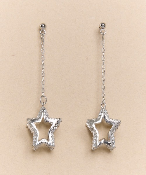 Zoule(ゾーラ)の「Zoule ゾーラ:Luminousシリーズ ornament star スター 星 ピアス(ピアス(両耳用)・レディース・ゴールド/シルバー・FREE)」の1枚目の写真