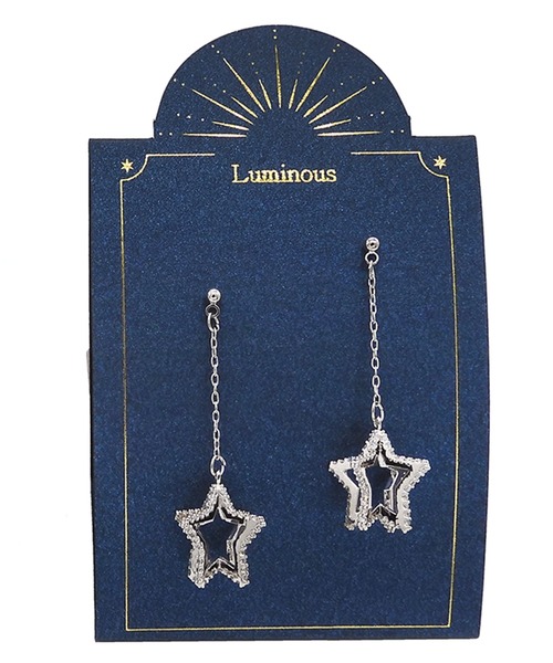 Zoule(ゾーラ)の「Zoule ゾーラ:Luminousシリーズ ornament star スター 星 ピアス(ピアス(両耳用)・レディース・ゴールド/シルバー・FREE)」の4枚目の写真
