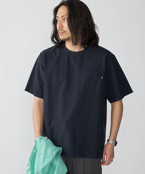 SHIPS(シップス)の「SHIPS:〈接触冷感/遮熱/吸水拡散/UVカット〉COVEROSS(R) フリーザー Tシャツ(Tシャツ/カットソー・メンズ・ライトブルー/ライトグレー/ネイビー/オフホワイト/カーキ/ダークグレー・SMALL/MEDIUM/LARGE/X-LARGE)」の6枚目の写真