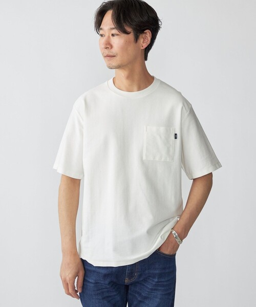 SHIPS(シップス)の「SHIPS:〈接触冷感/遮熱/吸水拡散/UVカット〉COVEROSS(R) フリーザー Tシャツ(Tシャツ/カットソー・メンズ・ライトブルー/ライトグレー/ネイビー/オフホワイト/カーキ/ダークグレー・SMALL/MEDIUM/LARGE/X-LARGE)」の2枚目の写真