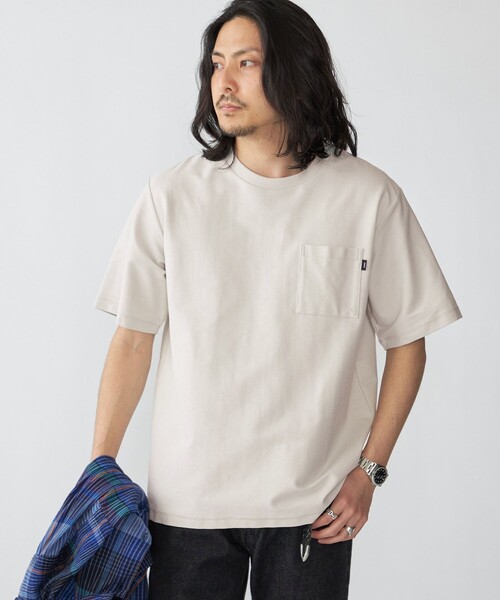 SHIPS(シップス)の「SHIPS:〈接触冷感/遮熱/吸水拡散/UVカット〉COVEROSS(R) フリーザー Tシャツ(Tシャツ/カットソー・メンズ・ライトブルー/ライトグレー/ネイビー/オフホワイト/カーキ/ダークグレー・SMALL/MEDIUM/LARGE/X-LARGE)」の3枚目の写真