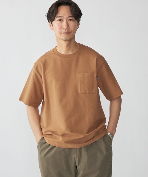 SHIPS(シップス)の「SHIPS:〈接触冷感/遮熱/吸水拡散/UVカット〉COVEROSS(R) フリーザー Tシャツ(Tシャツ/カットソー・メンズ・ライトブルー/ライトグレー/ネイビー/オフホワイト/カーキ/ダークグレー・SMALL/MEDIUM/LARGE/X-LARGE)」の16枚目の写真