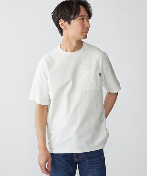 SHIPS(シップス)の「SHIPS:〈接触冷感/遮熱/吸水拡散/UVカット〉COVEROSS(R) フリーザー Tシャツ(Tシャツ/カットソー・メンズ・ライトブルー/ライトグレー/ネイビー/オフホワイト/カーキ/ダークグレー・SMALL/MEDIUM/LARGE/X-LARGE)」の21枚目の写真