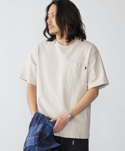 SHIPS(シップス)の「SHIPS:〈接触冷感/遮熱/吸水拡散/UVカット〉COVEROSS(R) フリーザー Tシャツ(Tシャツ/カットソー・メンズ・ライトブルー/ライトグレー/ネイビー/オフホワイト/カーキ/ダークグレー・SMALL/MEDIUM/LARGE/X-LARGE)」の22枚目の写真