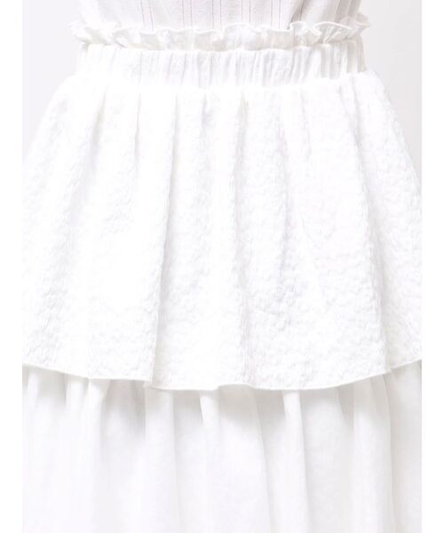 merry jenny(メリージェニー)の「チュールドッキングティアードスカート(スカート・レディース・ブラック/オフホワイト・FREE)」の6枚目の写真