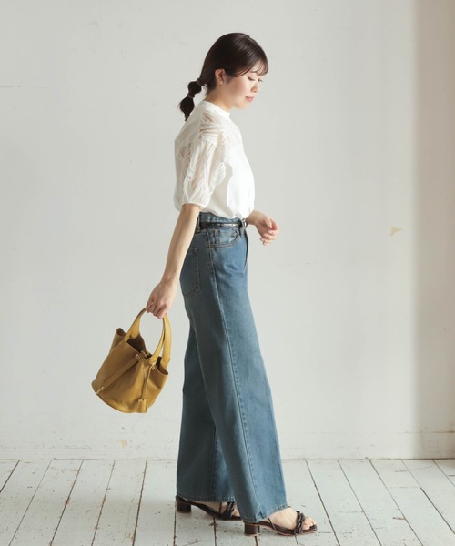 チュール刺繍コンビ パフスリーブP/O | NOMBRE IMPAIR