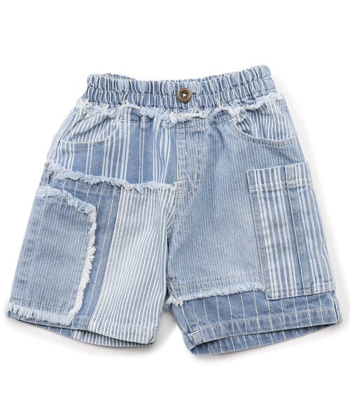 F.O.KIDS（エフオーキッズ）の「【ジュニア対応】リメイクデニムパンツ（デニムパンツ・キッズ・ブルー/その他10・90/150/160/100/110/120/80/130/140）」の2枚目の写真