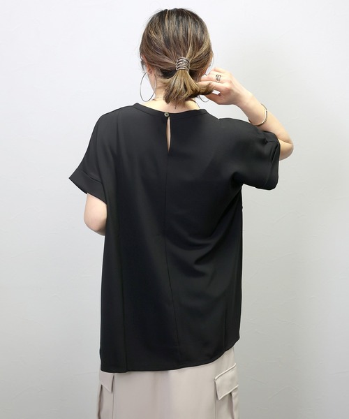 Aletta vita(アレッタビータ)の「リネンライクサイドスリットスクエアプルオーバー(Tシャツ/カットソー・レディース・ブラック/モカ/ブルー系その他・FREE)」の5枚目の写真