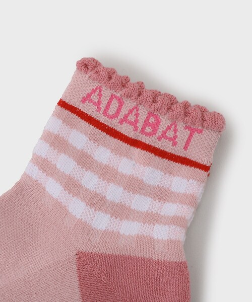 adabat（アダバット）の「アンクルボーダーショートソックス（ソックス/靴下・レディース・ホワイト/ベビーピンク/ネイビー・00）」の10枚目の写真