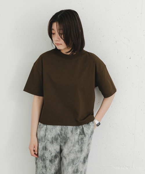 EKAL（エカル）の「『吸水速乾/UVカット』DRY OUT SHORT LENGTH T-SHIRTS（Tシャツ/カットソー・レディース・ブラウン系その他/アイボリー/ベージュ/チャコールグレー/ホワイト/ブラウン/パープル系その他・FREE）」の20枚目の写真
