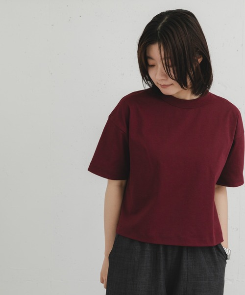 EKAL（エカル）の「『吸水速乾/UVカット』DRY OUT SHORT LENGTH T-SHIRTS（Tシャツ/カットソー・レディース・ブラウン系その他/アイボリー/ベージュ/チャコールグレー/ホワイト/ブラウン/パープル系その他・FREE）」の15枚目の写真