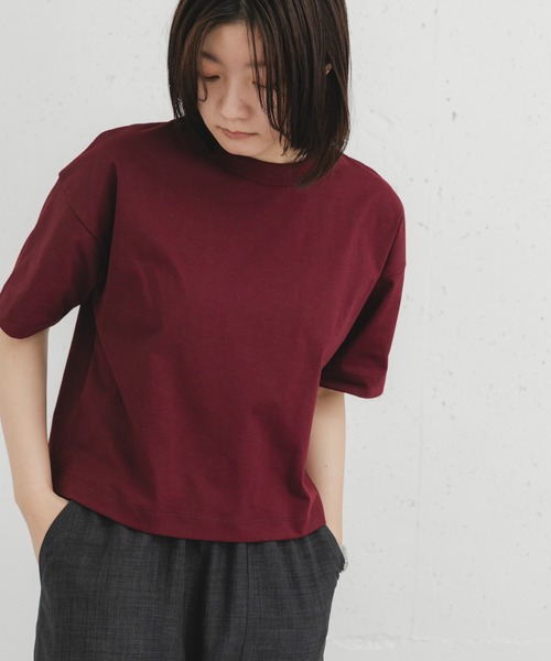 EKAL（エカル）の「『吸水速乾/UVカット』DRY OUT SHORT LENGTH T-SHIRTS（Tシャツ/カットソー・レディース・ブラウン系その他/アイボリー/ベージュ/チャコールグレー/ホワイト/ブラウン/パープル系その他・FREE）」の17枚目の写真