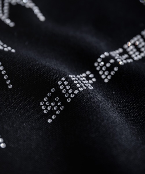 Rocky Monroe(ロッキーモンロー)の「オーバーサイズ ラインストーンロゴプリント ヴィンテージライク 裏起毛スウェットプルオーバーフード付きパーカー(パーカー・メンズ・ブラック・M/L/XL)」の17枚目の写真