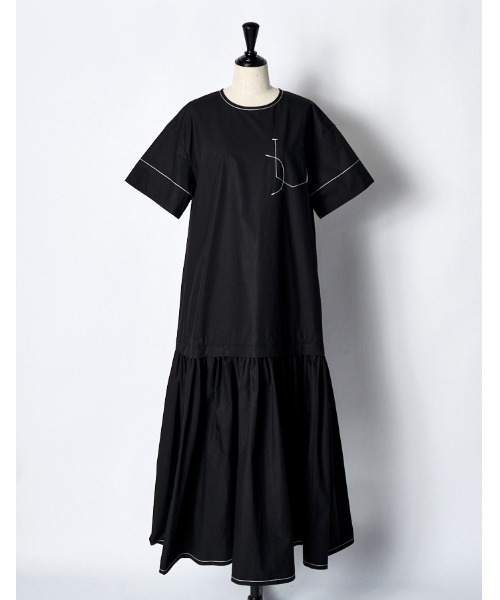 RUMCHE（ラムシェ）の「Stitch Typewriter Dress / ステッチタイプライタードレス（ワンピース・レディース・ホワイト/ネイビー/ブラック・FREE）」の12枚目の写真