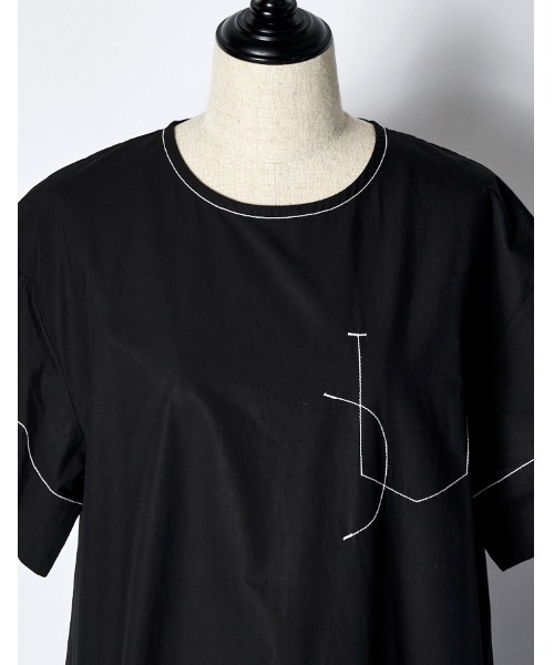 RUMCHE（ラムシェ）の「Stitch Typewriter Dress / ステッチタイプライタードレス（ワンピース・レディース・ホワイト/ネイビー/ブラック・FREE）」の15枚目の写真