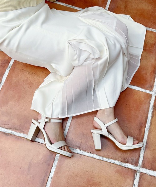 ORiental TRaffic（オリエンタルトラフィック）の「ラウンドトゥラインヒールサンダル/51208（サンダル・レディース・ブラック/グレー/ホワイト・L/S/M/SS/3L/LL）」の18枚目の写真