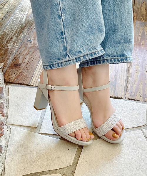 ORiental TRaffic（オリエンタルトラフィック）の「ラウンドトゥラインヒールサンダル/51208（サンダル・レディース・ブラック/グレー/ホワイト・L/S/M/SS/3L/LL）」の13枚目の写真