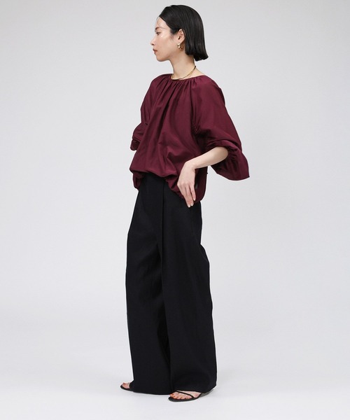 BABYLONE（バビロン）の「シルクローンギャザーブラウス（シャツ/ブラウス・レディース・ブラック/バーガンディー/ホワイト・フリー）」の20枚目の写真