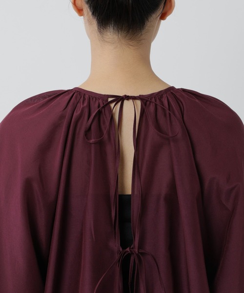 BABYLONE（バビロン）の「シルクローンギャザーブラウス（シャツ/ブラウス・レディース・ブラック/バーガンディー/ホワイト・フリー）」の10枚目の写真