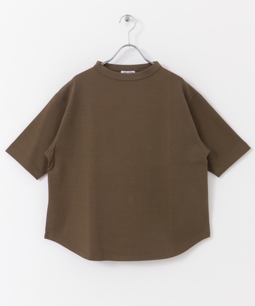 FORK&SPOON(フォークアンドスプーン)の「FORK&SPOON ボトルネック5分袖Tシャツ(Tシャツ/カットソー・レディース・ブラック/グリーン/ホワイト系その他/グレー系その他/ブラウン/オフホワイト・1)」の18枚目の写真