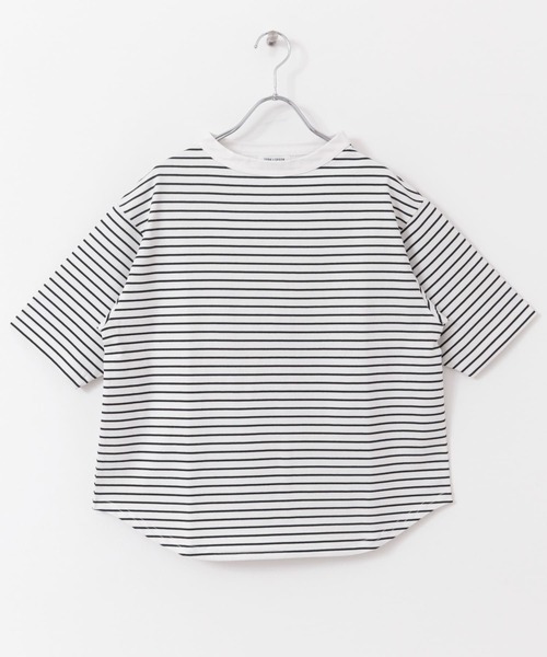 FORK&SPOON(フォークアンドスプーン)の「FORK&SPOON ボトルネック5分袖Tシャツ(Tシャツ/カットソー・レディース・ブラック/グリーン/ホワイト系その他/グレー系その他/ブラウン/オフホワイト・1)」の19枚目の写真