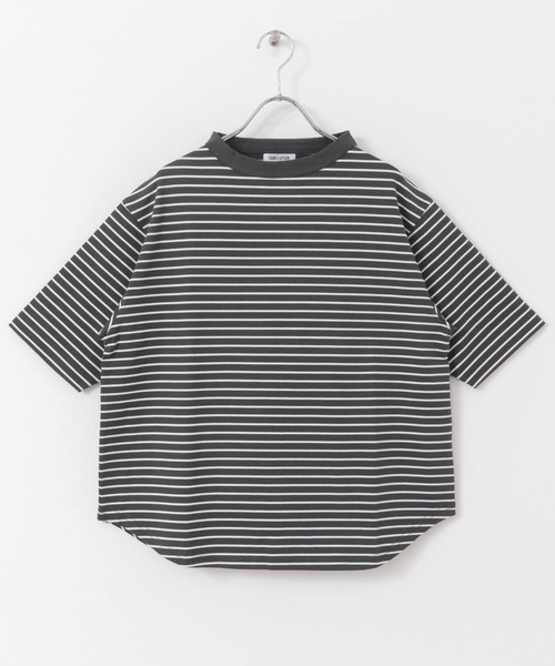 FORK&SPOON(フォークアンドスプーン)の「FORK&SPOON ボトルネック5分袖Tシャツ(Tシャツ/カットソー・レディース・ブラック/グリーン/ホワイト系その他/グレー系その他/ブラウン/オフホワイト・1)」の21枚目の写真