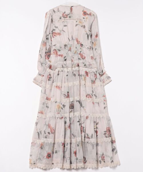 セール】ZORA FLORAL RUFFLE MIDI DRESS | ZORA フローラル