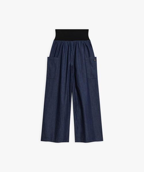 agnes b.(アニエスベー)の「デニム ワイドパンツ ”Mathis”(その他パンツ・レディース・ブルー系その他・38/36)」の1枚目の写真