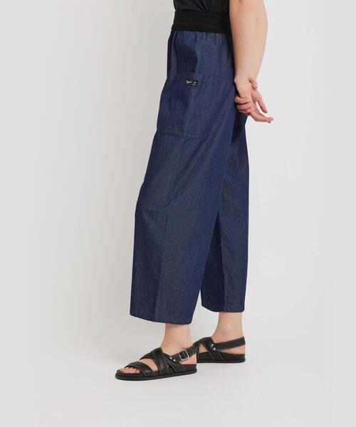 agnes b.(アニエスベー)の「デニム ワイドパンツ ”Mathis”(その他パンツ・レディース・ブルー系その他・38/36)」の4枚目の写真