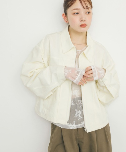 KBF（ケイビーエフ）の「ダッドZIPブルゾン（ブルゾン・レディース・アイボリー/ダークグレー・ONE）」の15枚目の写真